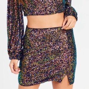 Sequin Mini Skirt